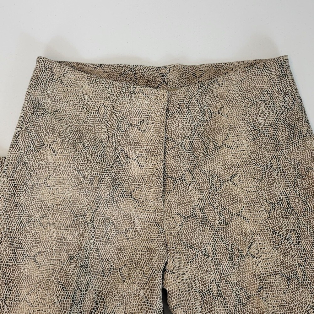DressBarn Womens Straight Cut Genuine Leather Reptile Print Pants - Picture 6 of 12